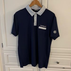 Navy Blue Polo with embroideries